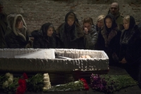Pozůstalí a příbuzní na pohřbu Borise Němcova uctili jeho památku v Sacharově centru v Moskvě.