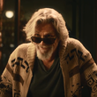 Jeff Bridges jako kultovní postava The Dude v reklamě na pivo. 