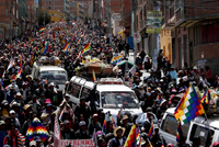 Protivládní demonstrace v Bolívii.