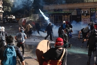 Protesty v Chile.