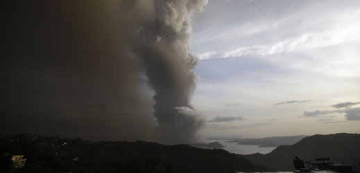 Erupce sopky na Filipínách.