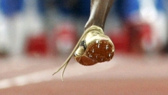 Tretra Usaina Bolta při rekordním běhu na 100 metrů.