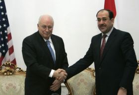 Viceprezident USA Cheney a irácký premiér Núrí Málikí.