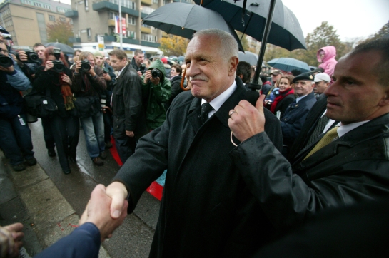 Prezident Václav Klaus měl úvodní projev. (foto: Lucie Pařízková)