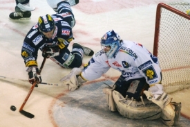 Momentka z hokejového utkání Liberec - Vítkovice 6:1