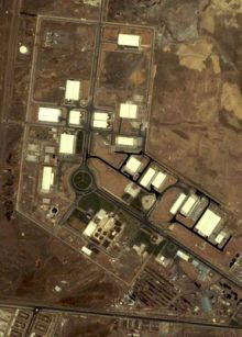 Satelitní snímek Natanzu, kde Írán provádí obohacování uranu.