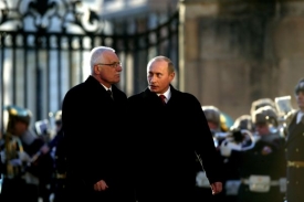 Klaus s ruským prezidentem Putinem.
