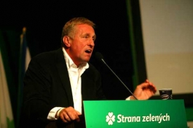 Premiér Mirek Topolánek měl na sjezdu zelených emotivní projev.