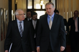 Jednání kabinetu se zúčastnil i prezident Klaus.