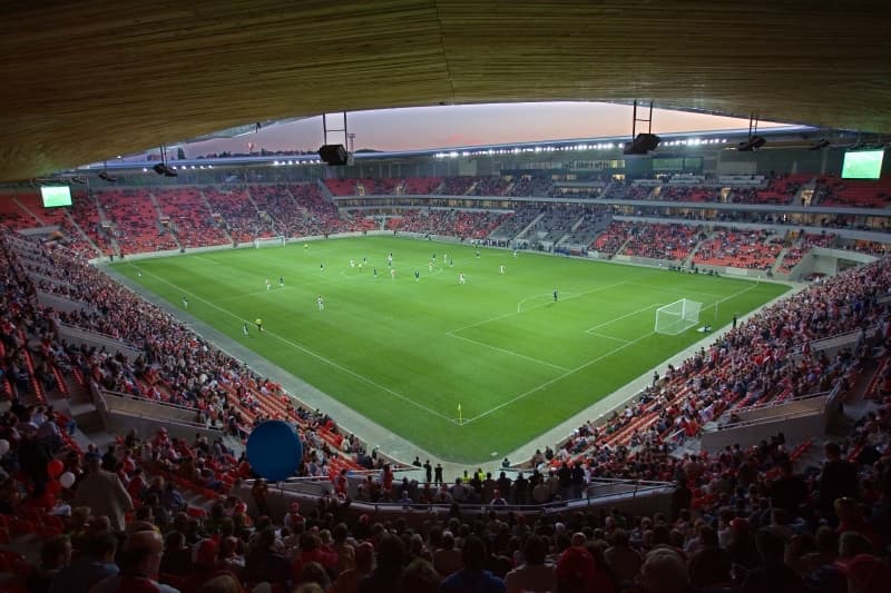 Stadion v Edenu, kde Slavia hraje svá domácí utkání.