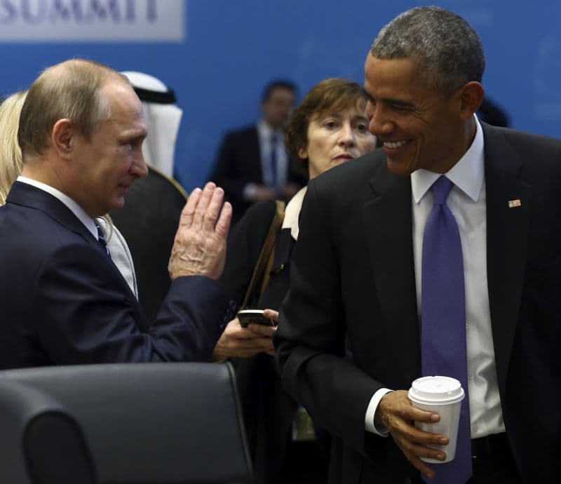 Vladimir Putin (vlevo) a Barack Obama.