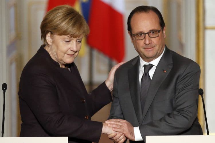 Angela Merkelová a François Hollande.