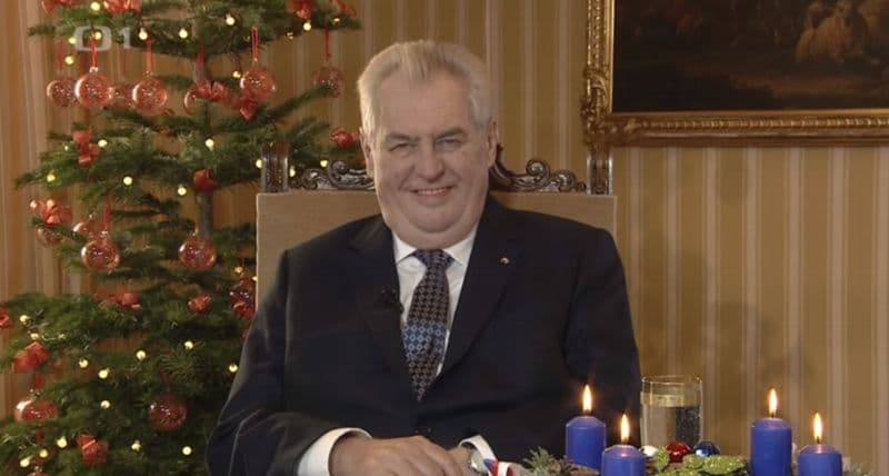 Miloš Zeman při vánočním projevu.