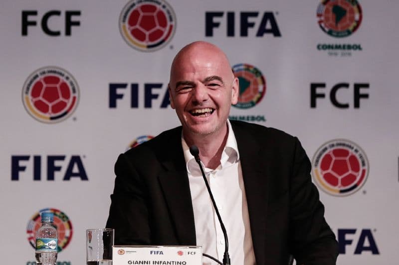 Prezident Mezinárodní fotbalové federace FIFA Gianniho Infantino.