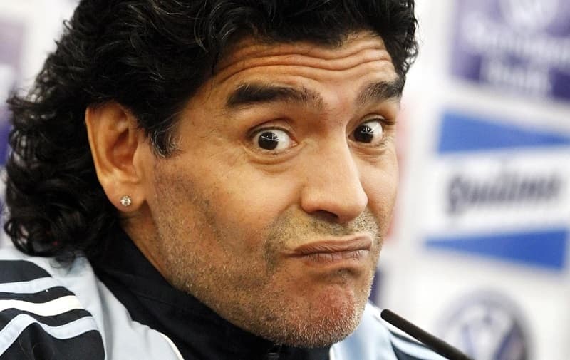 Argentinec Diego Maradona. 