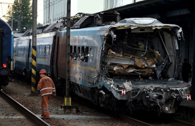 Pendolino po nehodě.