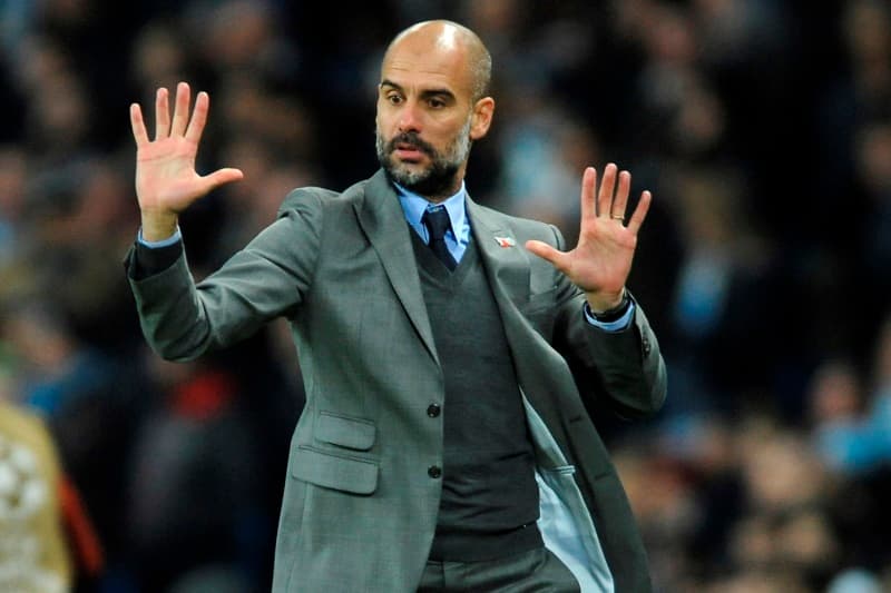 Trenér Manchesteru City Pep Guardiola.