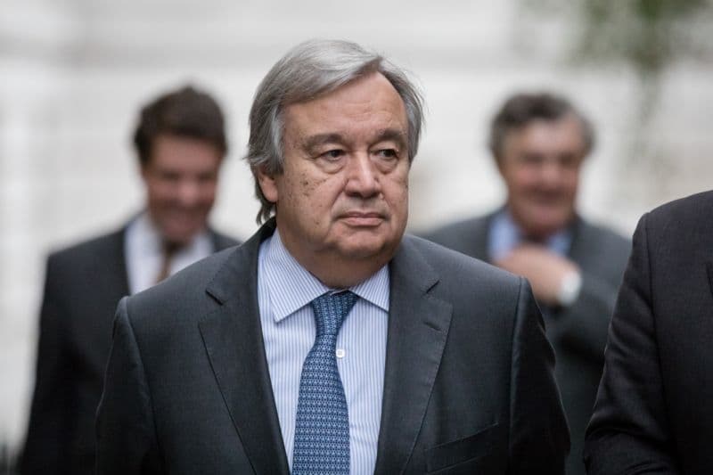 Nastupující generální tajemník OSN António Guterres.