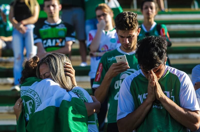 Fanoušci týmu Chapecoense. 