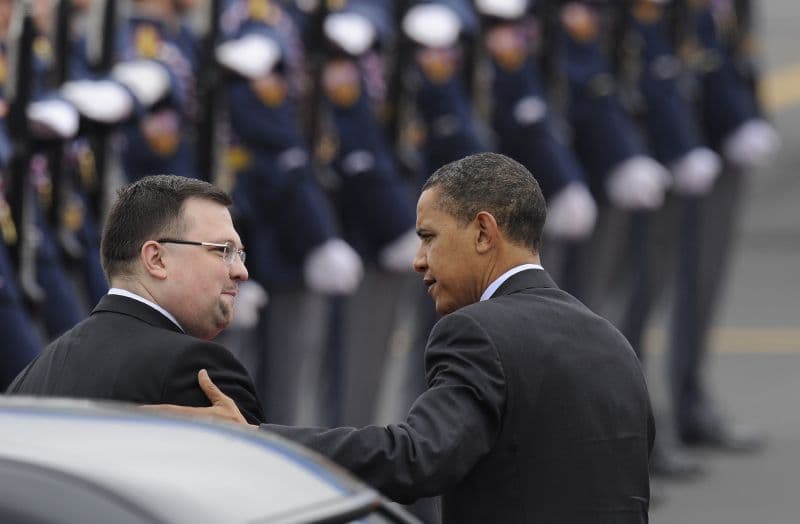 Jindřich Forejt a Barack Obama.