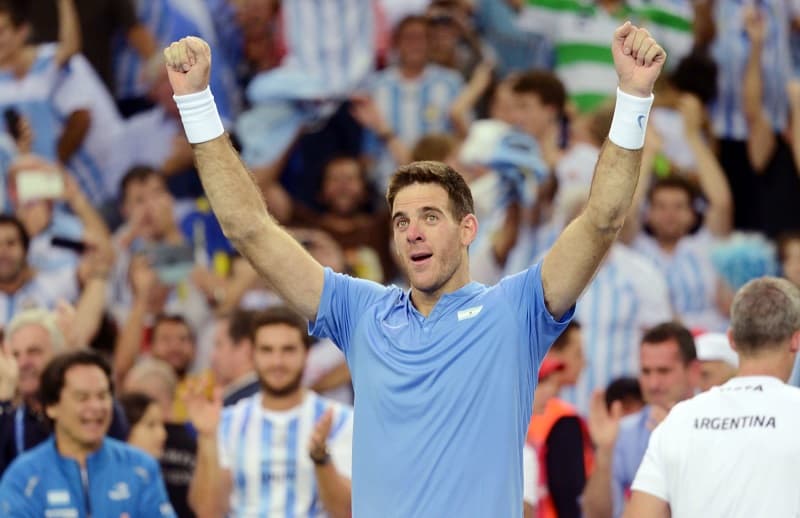 Del Potro slaví triumf v Davis Cupu