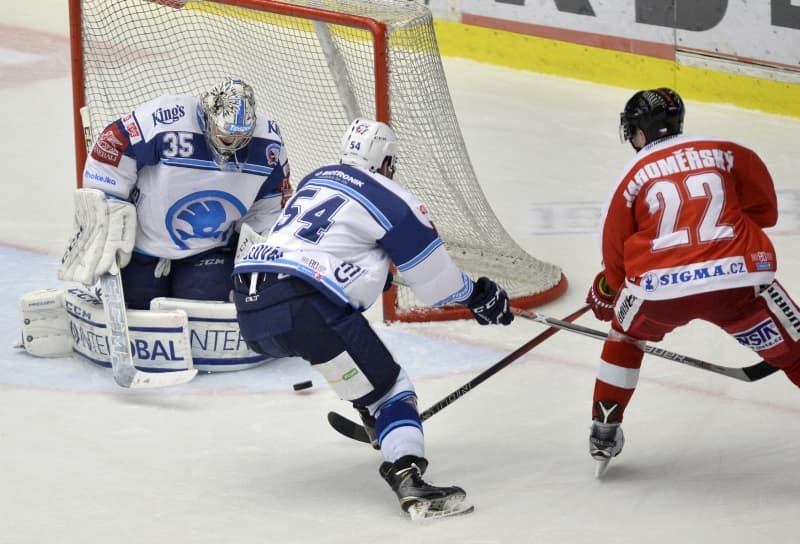 Obránce Olomouce Jan Jaroměřský v zápase s Plzní. 