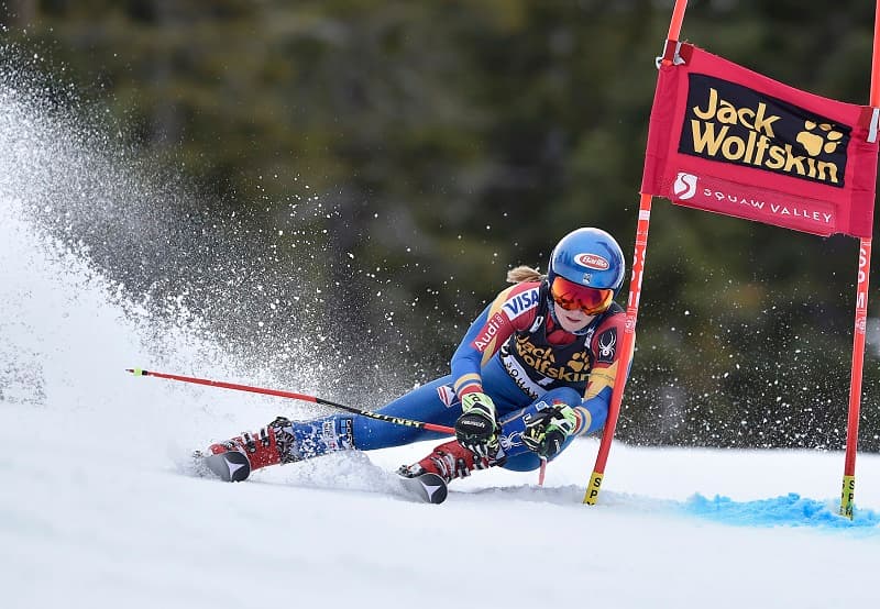 Americká lyžařka Mikaela Shiffrinová.