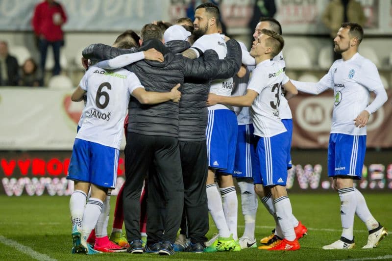 Boleslav slaví výhru ve čtvrtfinále domácího poháru.