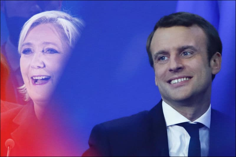 Marine Le Penová a Emmanuel Macron.