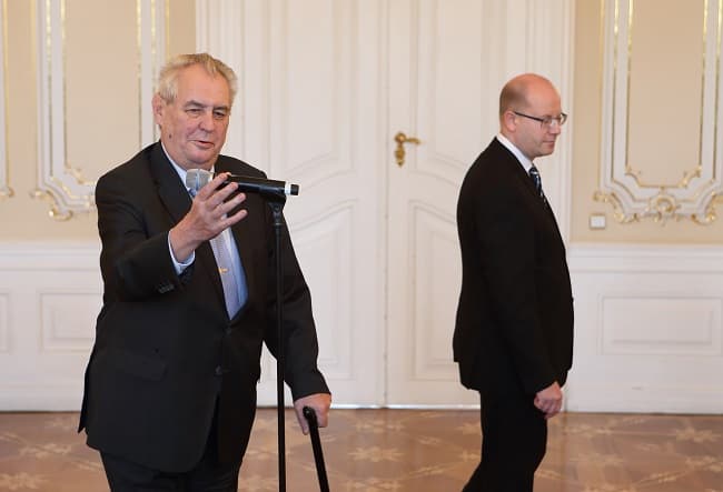 Miloš Zeman a Bohuslav Sobotka. 