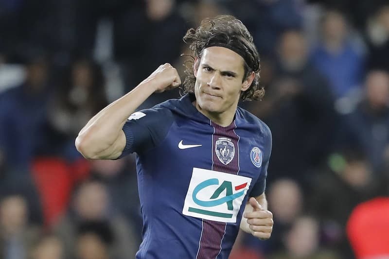 Uruguajský útočník Paris St. Germain Edinson Cavani.