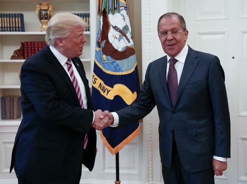 Donald Trump a Sergej Lavrov.