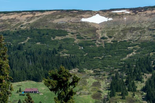 Mapa republiky v Krkonoších.