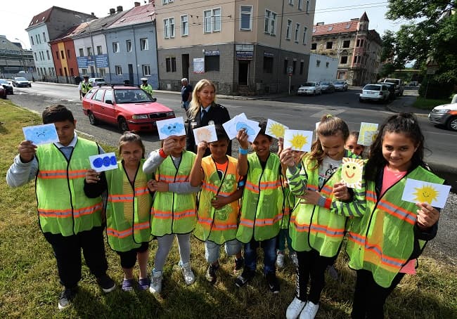 Děti z předlické základní školy kontrolovaly s policií řidiče.