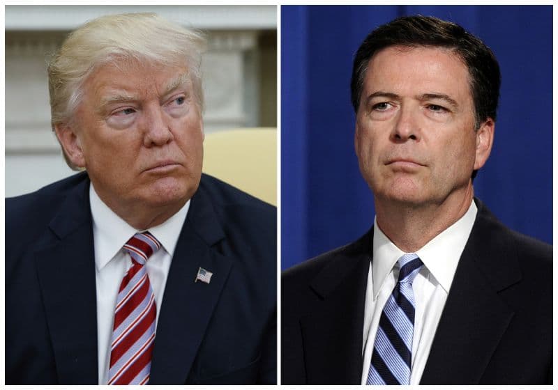 Donald Trump (vlevo) a bývalý šéf FBI James Comey.