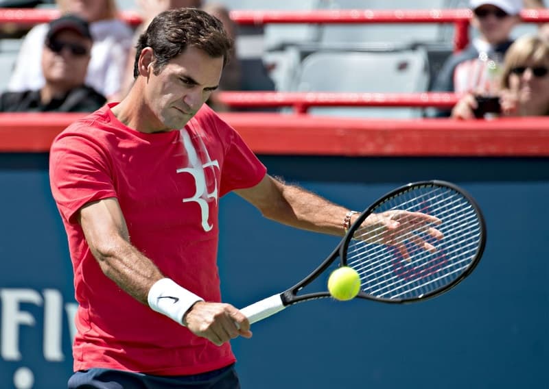 Tenista Roger Federer na turnaji v Montrealu.