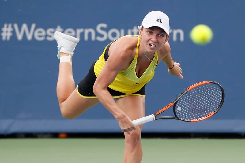 Rumunská tenistka Simona Halepová ve finále turnaje v Cincinnati.