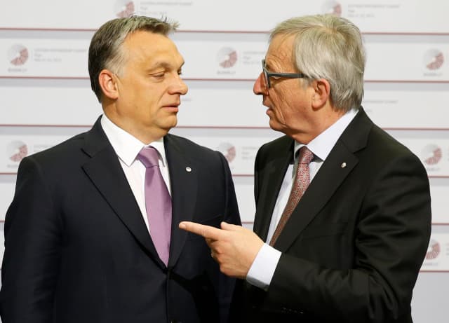 Jean-Claude Juncker a Viktor Orbán.