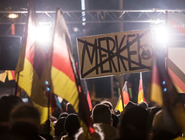 Demonstrace německé protestní strany Alternativa pro Německo (AfD).