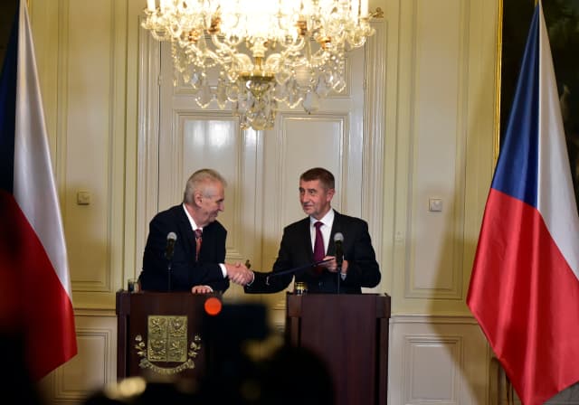 Prezident Miloš Zeman (vlevo) a Andrej Babiš.