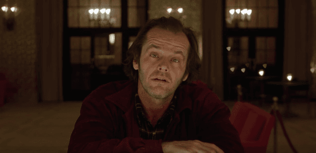 Americký herec Jack Nicholson ve filmu Osvícení.