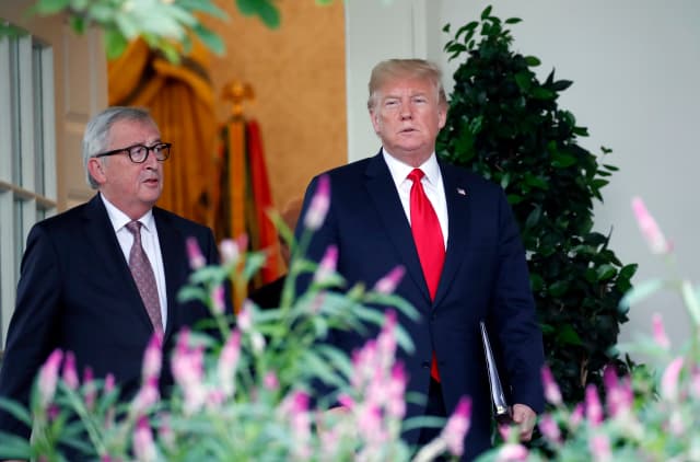 Jean-Claude Juncker a Donald Trump.