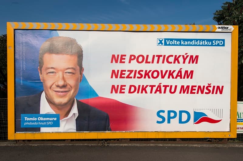 Předvolební kampaň SPD.