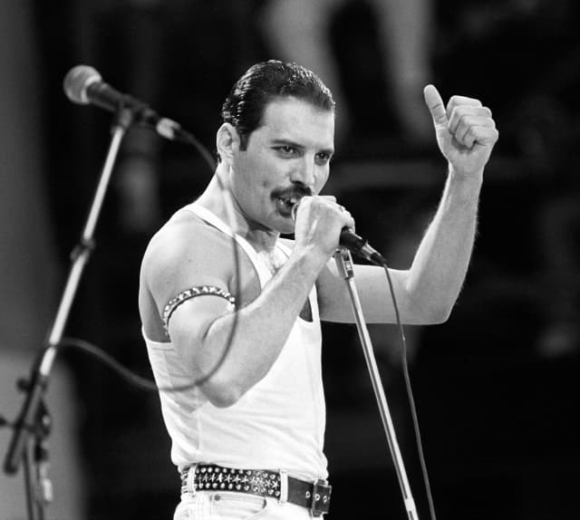 Frontman skupiny Queen Fredy Mercury.