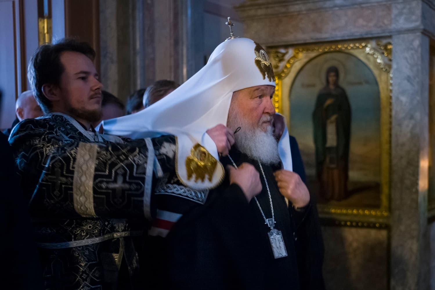 Moskevský patriarcha Kirill.