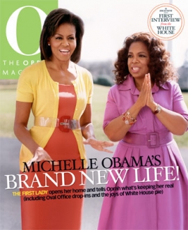 Michelle Obamová na obálce časopisu Oprah Winfreyové.
