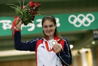 Střelkyně Kateřina Emmons na poslední olympiádě v Pekingu, ilustrační foto.