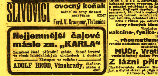 Máslo bylo v roce 1911 luxusem, čtvrtka stála 1,20 K, tedy asi 120 Kč dnešní měny.