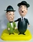 Jedna z nejpopulárnějších komediálních dvojic Laurel a Hardy z počátku klasického období americké kinematografie. Vlevo je hubený Angličan Stan Laurel a vpravo mohutný Američan Oliver Hardy.