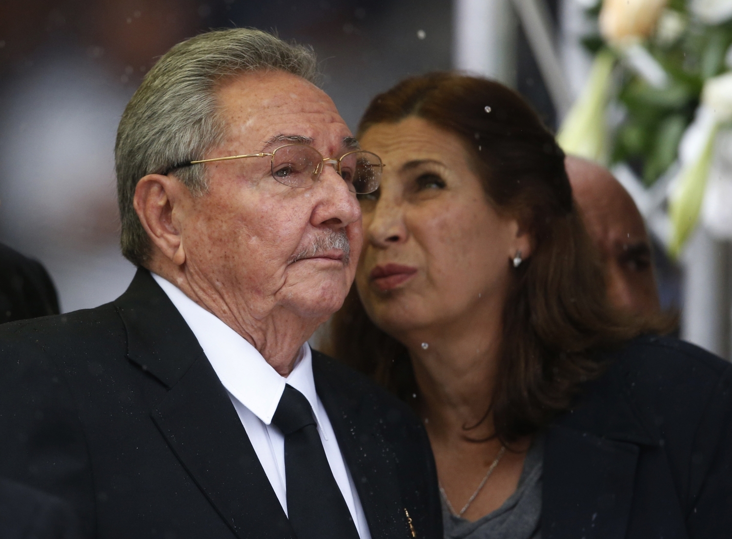 Přiletěl také kubánský prezident Raúl Castro. (Foto: ČTK/AP/Matt Dunham) 